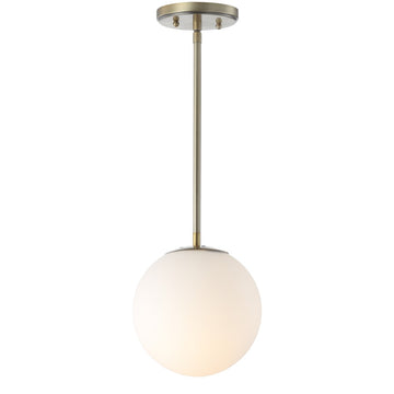 Bleecker 7.75" Metal/Glass Globe LED Pendant